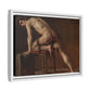 Courbet, Gustave - Study of a Nude Man (1840) - Matte Canvas, Framed