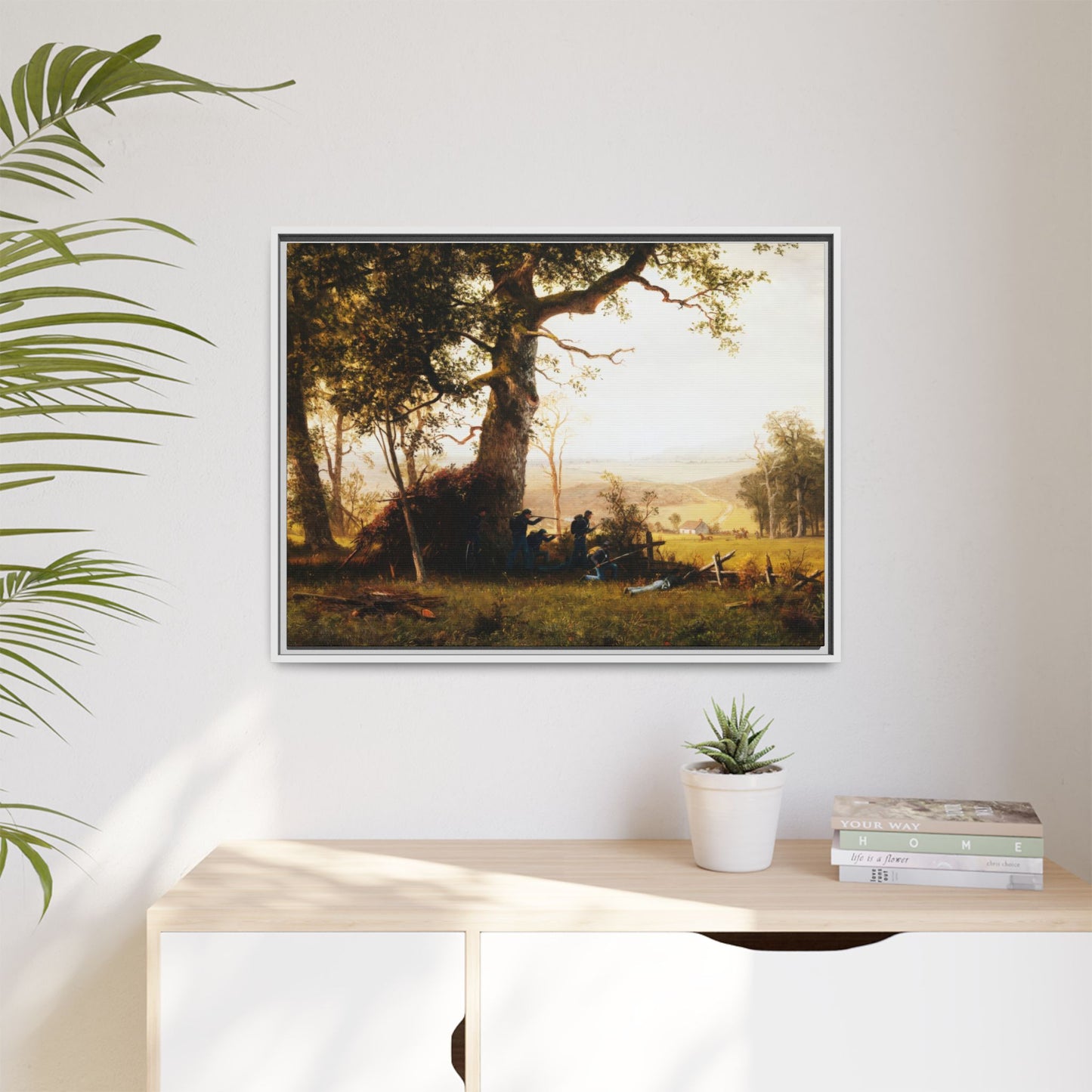 Bierstadt, Albert -  Guerrilla Warfare (1861) - Matte Canvas, Framed