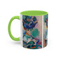 Matisse, Henri - Woman with a Hat (1905) - Colorful Accent Mugs