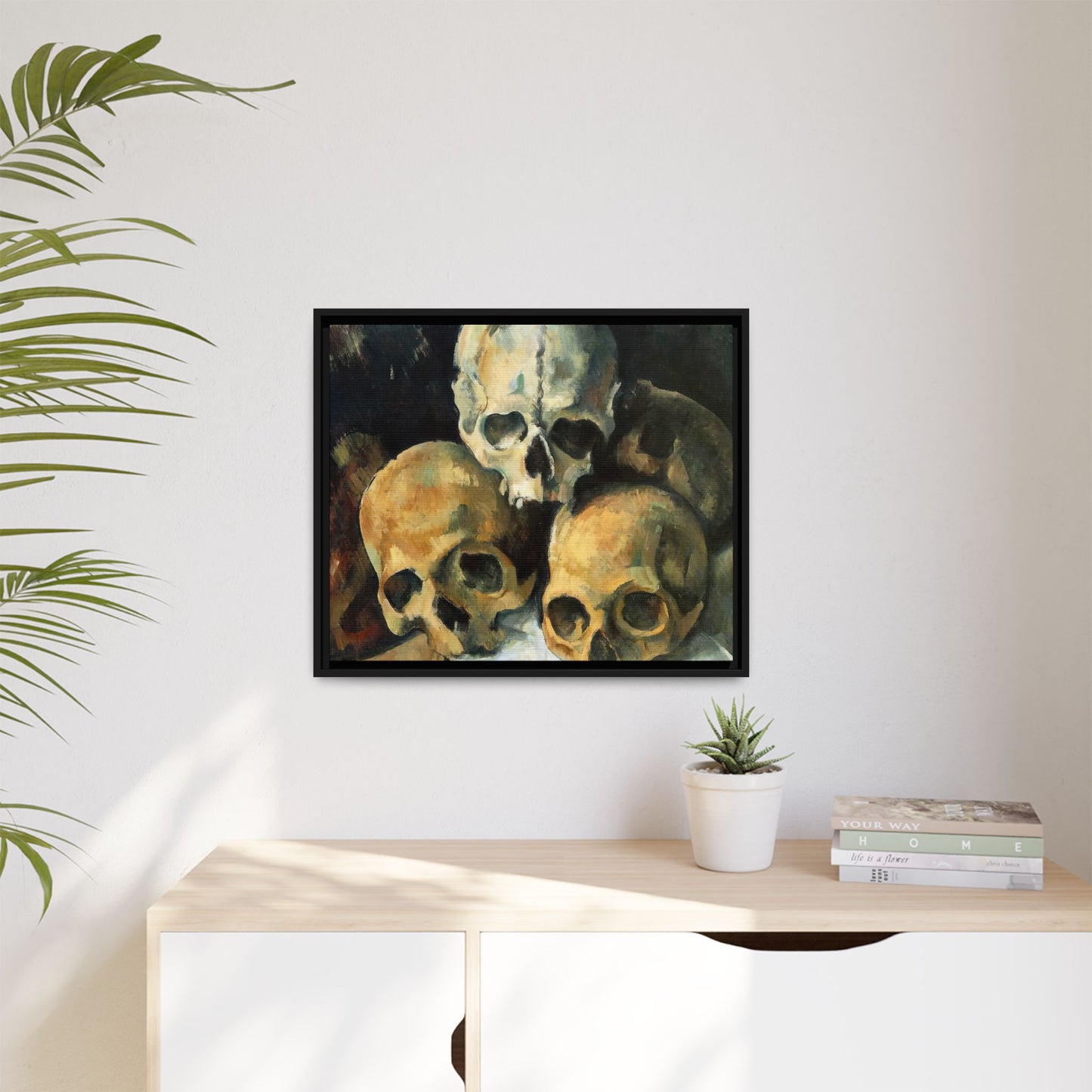 Cézanne, Paul - Pyramid of Skulls (1901) - Matte Canvas, Framed