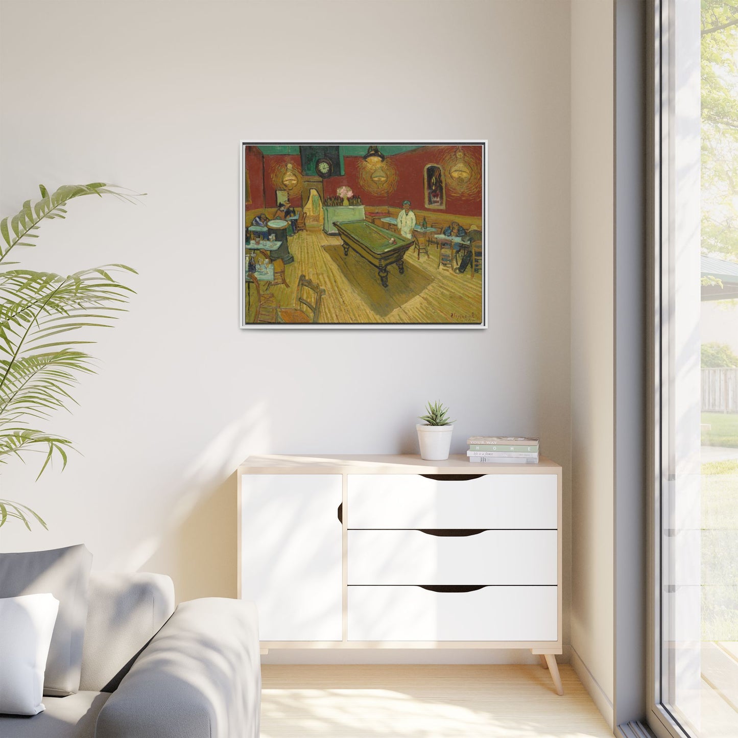 Van Gogh, Vincent - The Night Cafe (1888) - Matte Canvas, Framed