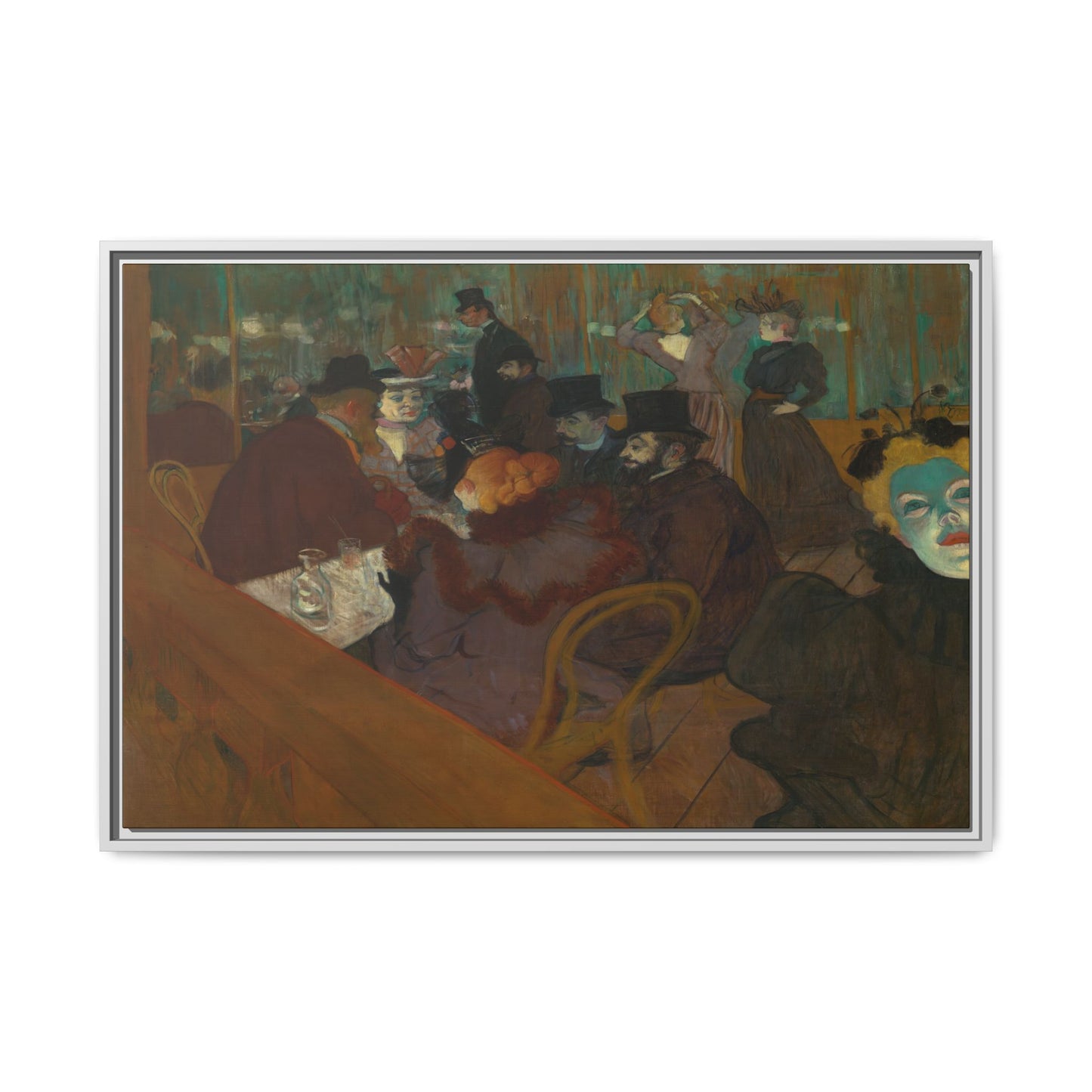 Toulouse-Lautrec, Henri - At the Moulin Rouge (1892) - Matte Canvas, Framed