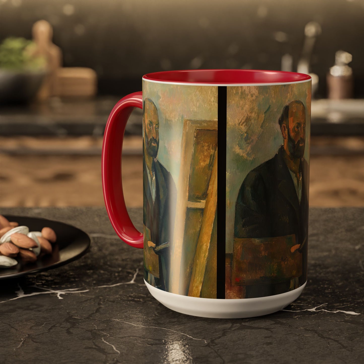 Cézanne, Paul - Portrait of the Artist with a Palette (1890) - Colorful Accent Mugs