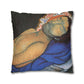 Filiger, Charles - The Recumbent Christ (1895) - Suede Square Pillowcase