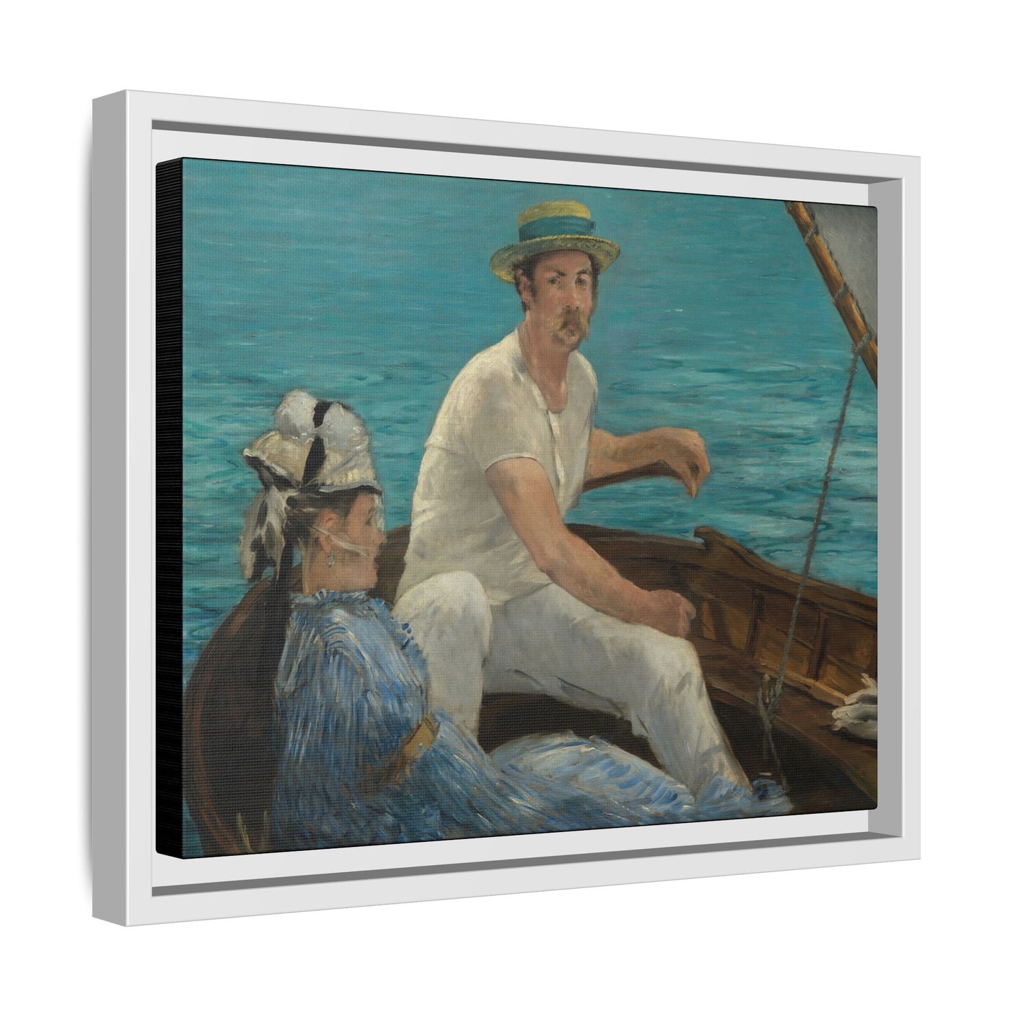 Manet, Édouard - Boating (1874) - Matte Canvas, Framed