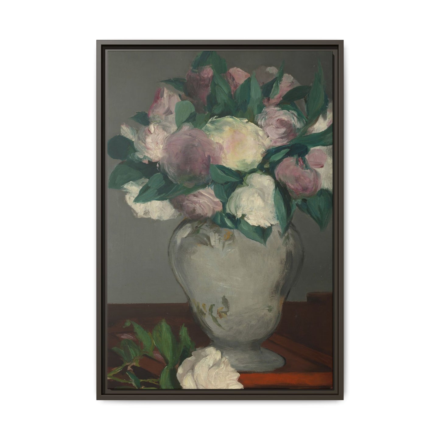 Manet, Édouard - Peonies (1864) - Matte Canvas, Framed