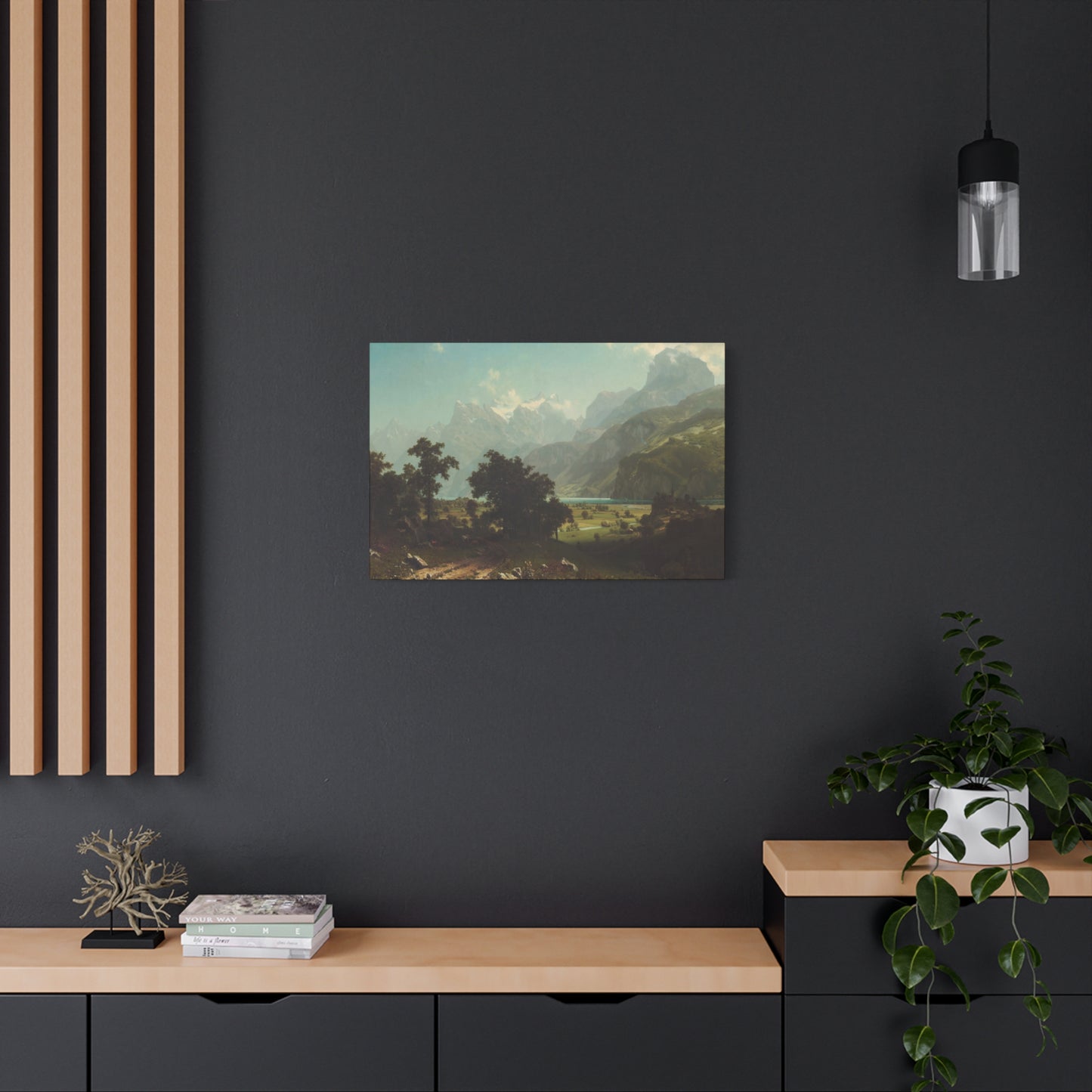 Bierstadt, Albert - Lake Lucerne (1858) - Canvas Block, unframed