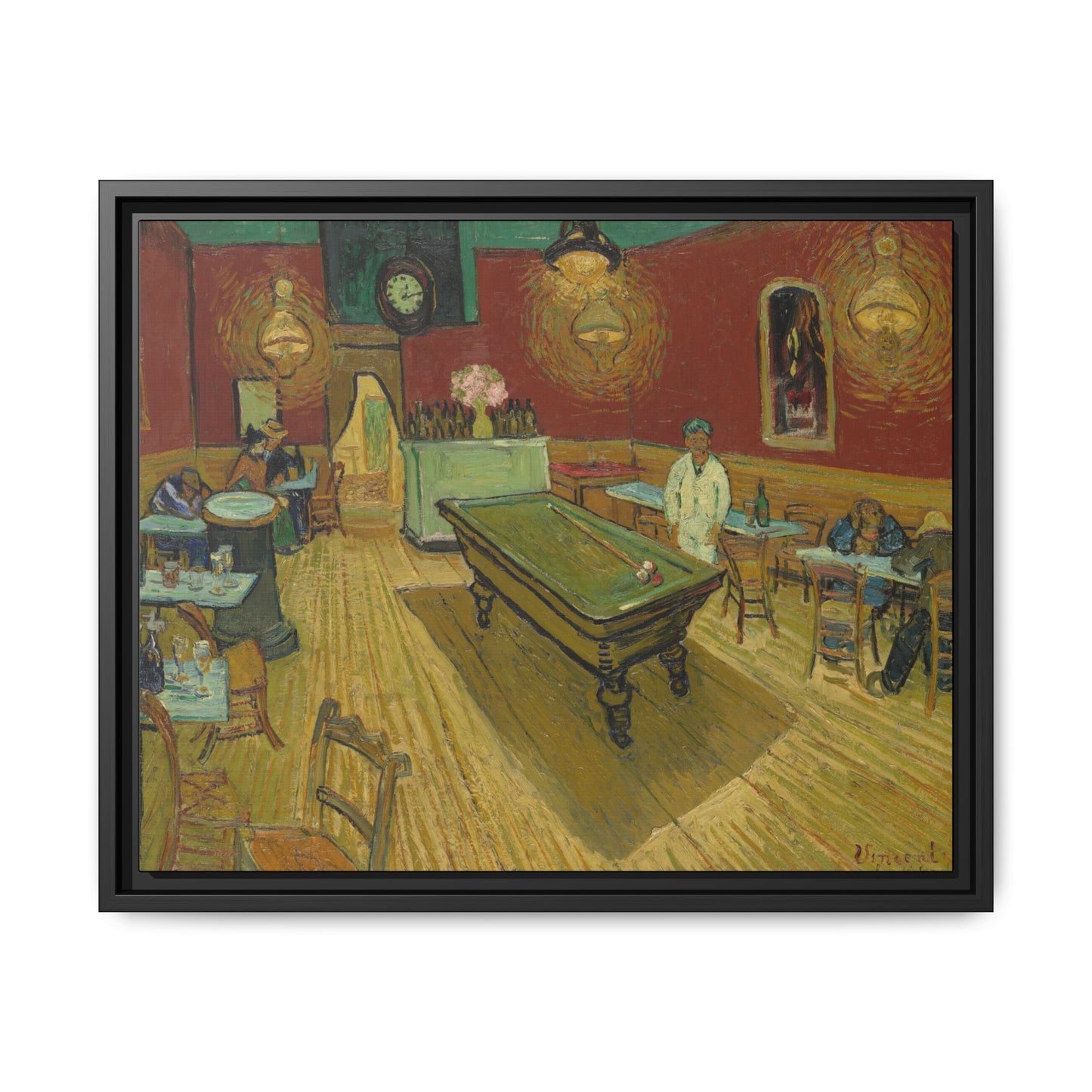 Van Gogh, Vincent - The Night Cafe (1888) - Matte Canvas, Framed