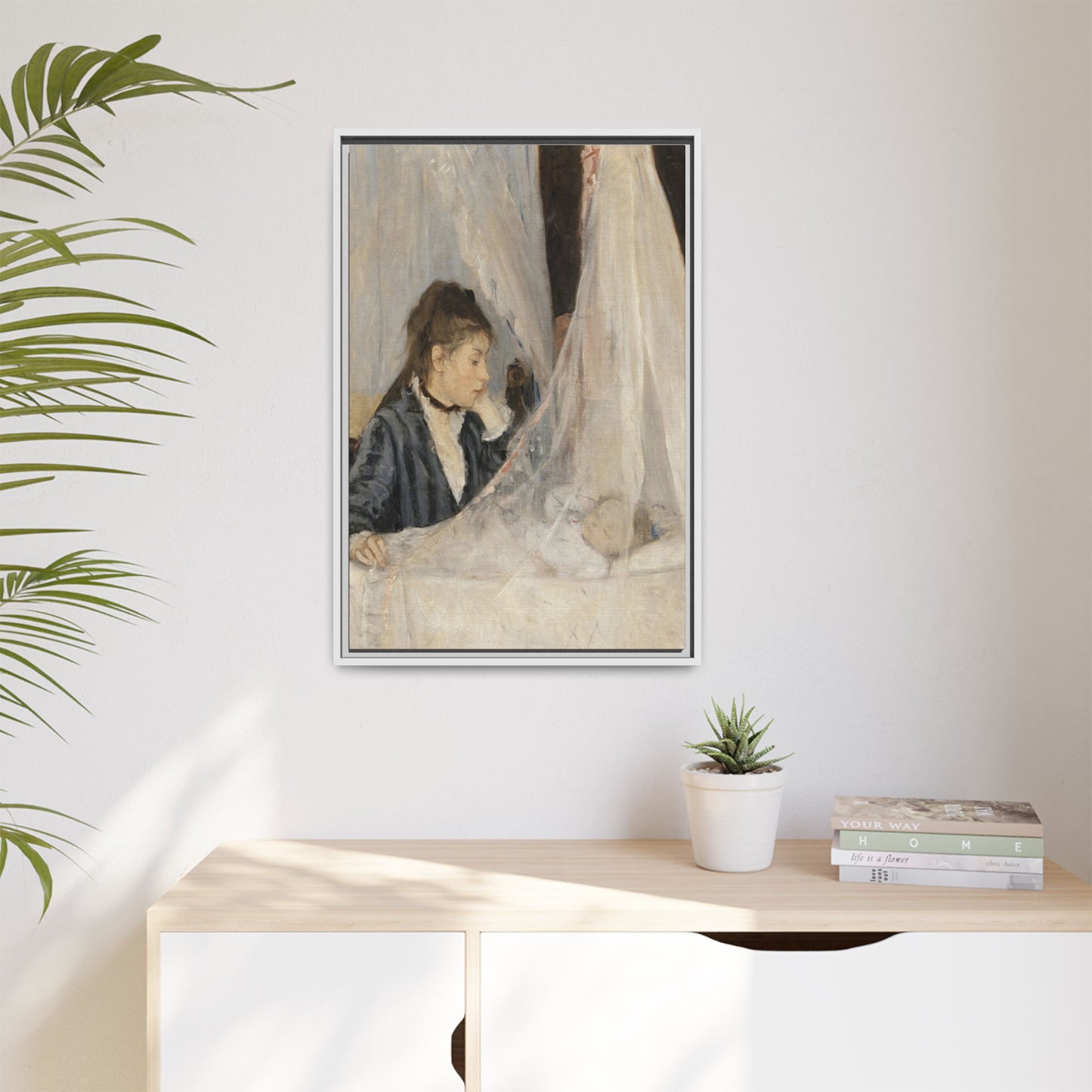 Morisot, Berthe - The Cradle (1872) - Matte Canvas, Framed