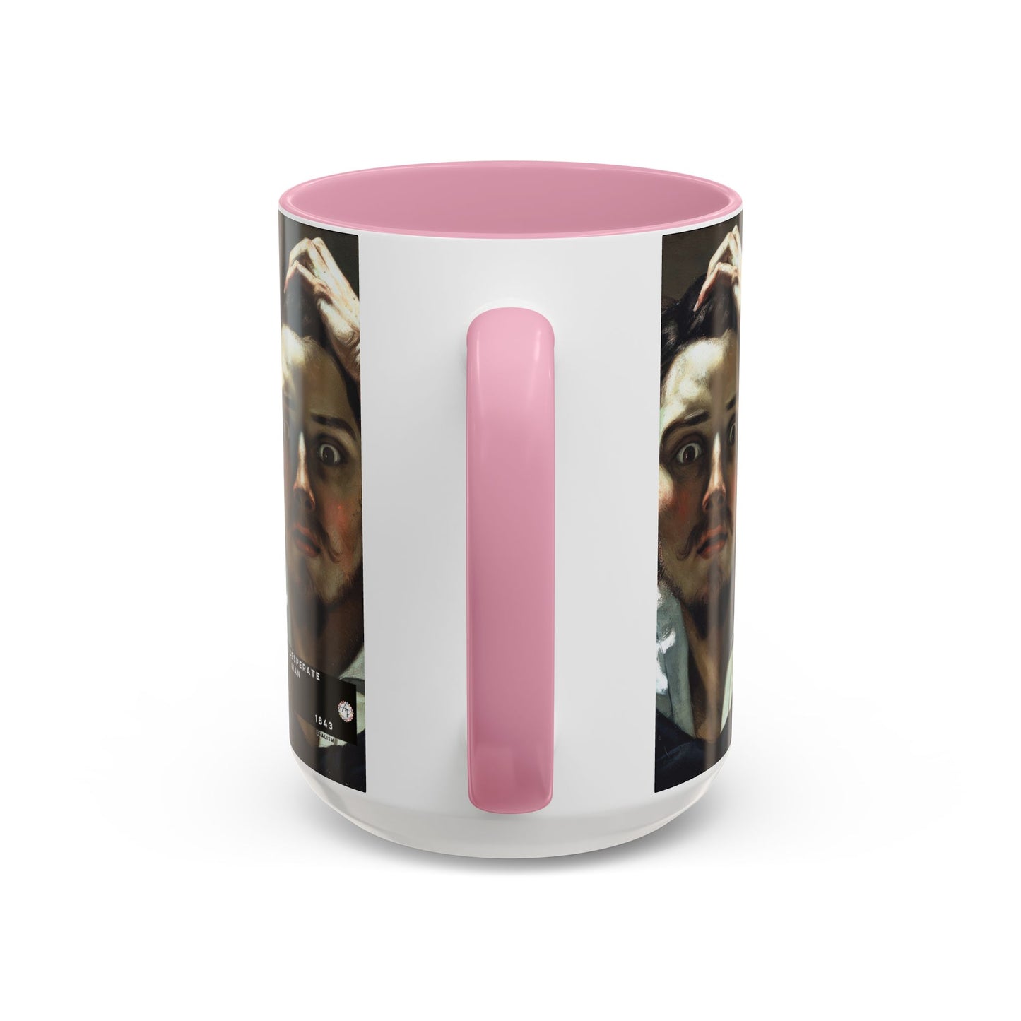 Courbet, Gustave - The Desperate Man (1843) - Colorful Accent Mugs