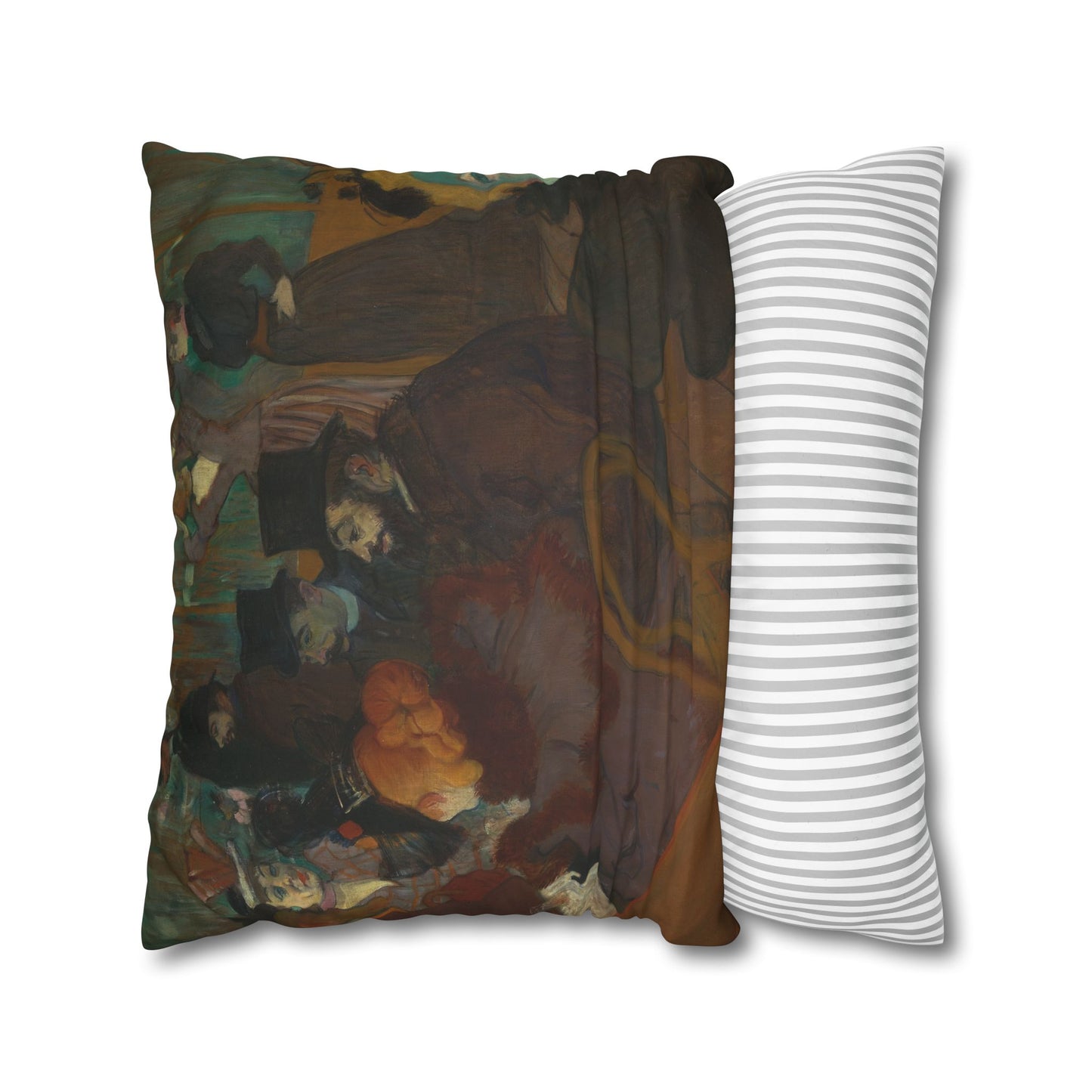 Toulouse-Lautrec, Henri - At the Moulin Rouge (1892) - Suede Square Pillowcase