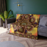 Lion Summer Mandala - Crushed Velvet Blanket