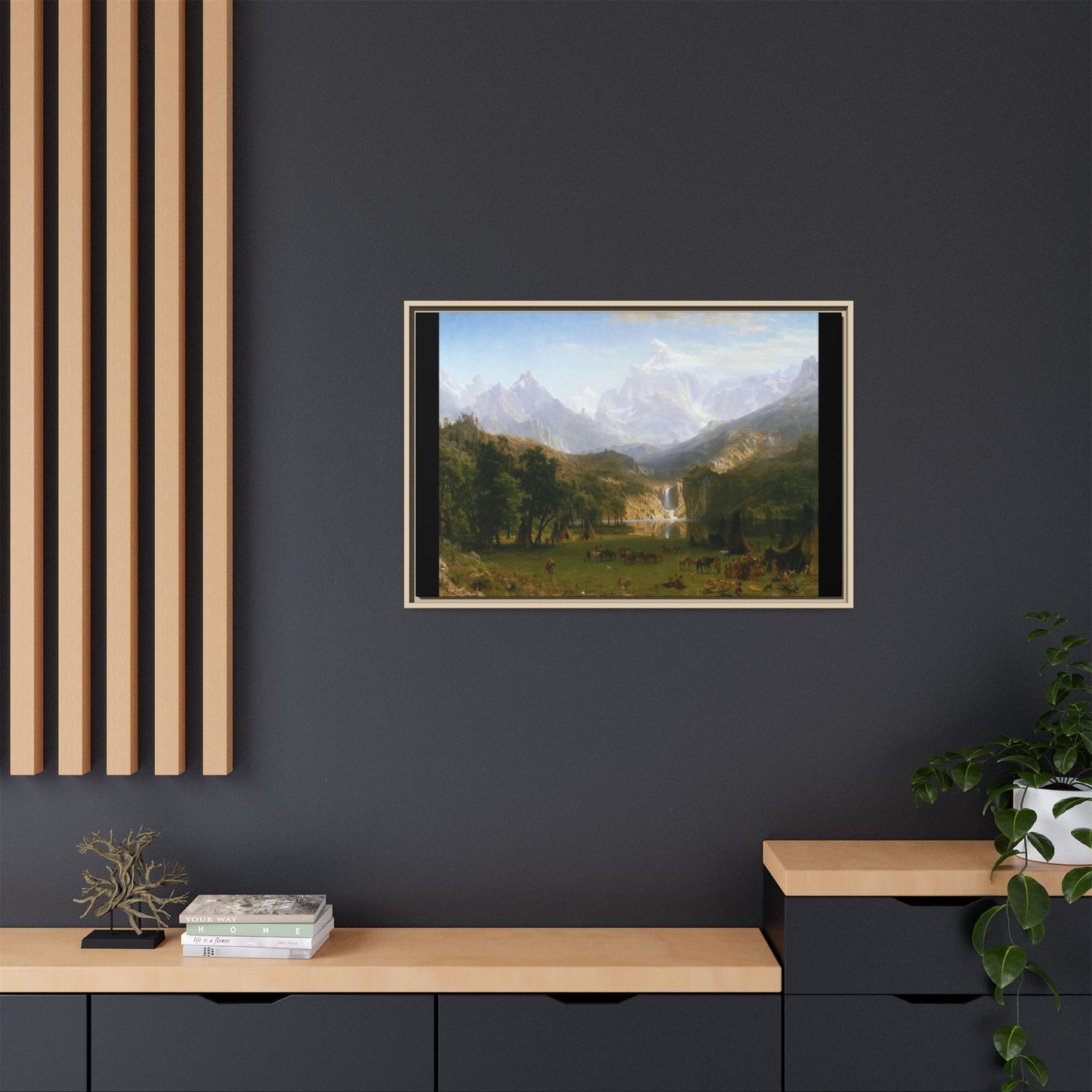 Bierstadt, Albert - The Rocky Mountains, Lander’s Peak (1863) - Matte Canvas, Framed