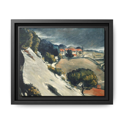 Cézanne, Paul - L’Estaque, Melting Snow (1870) - Matte Canvas, Framed