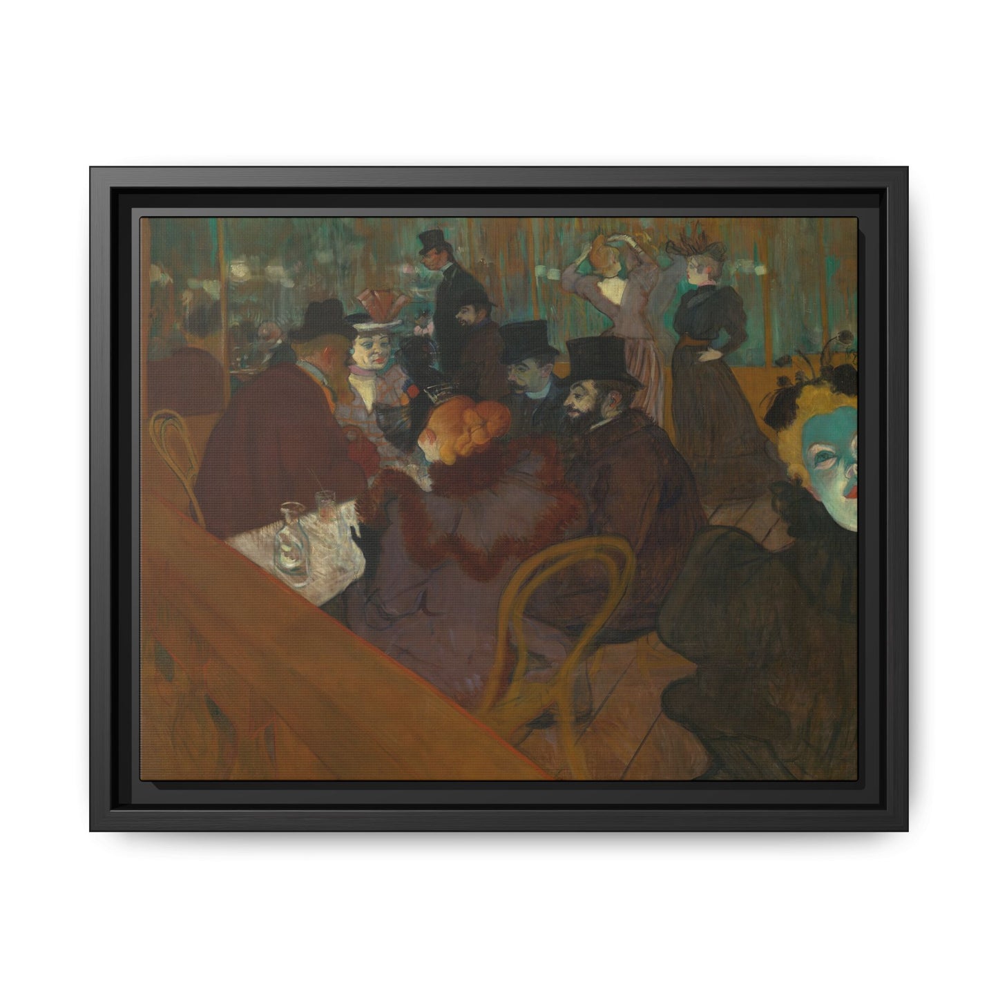 Toulouse-Lautrec, Henri - At the Moulin Rouge (1892) - Matte Canvas, Framed
