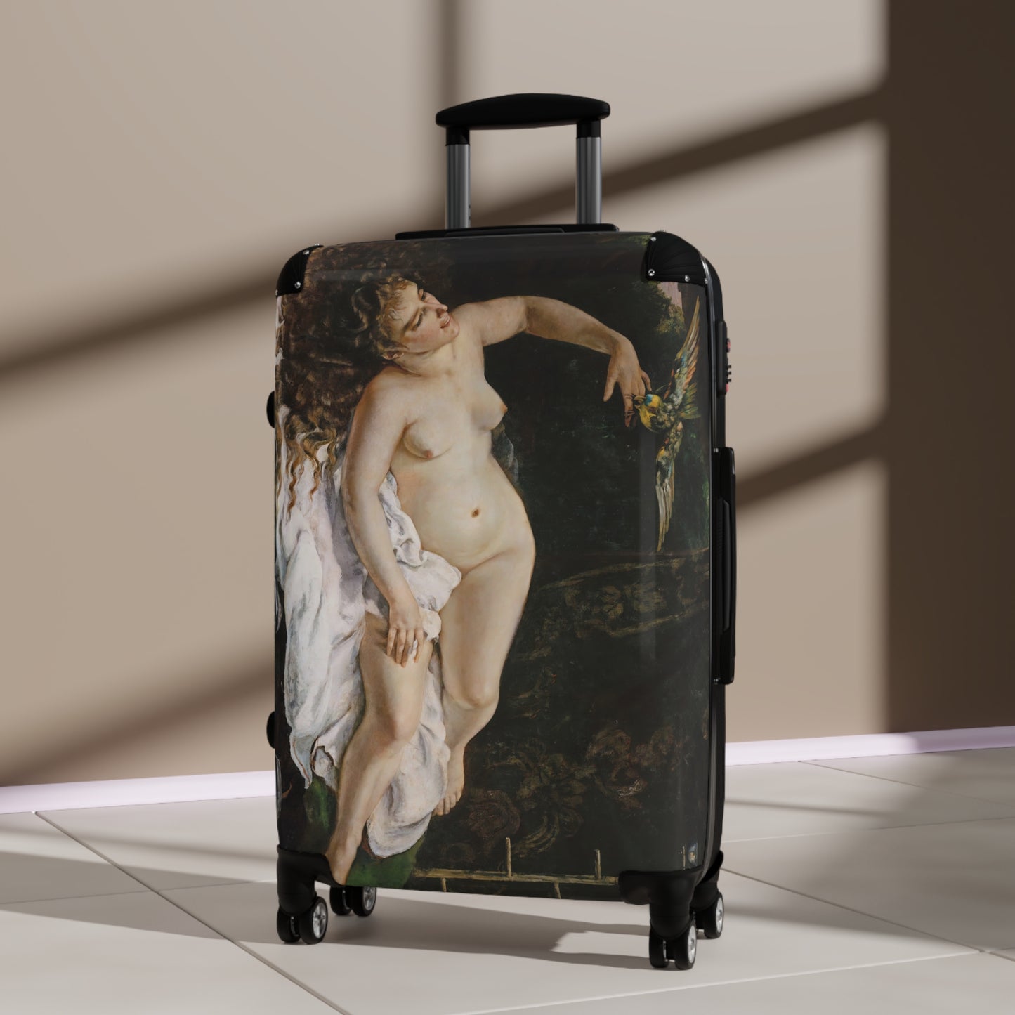 Courbet, Gustave - Woman with a Parrot (1866) - Suitcase