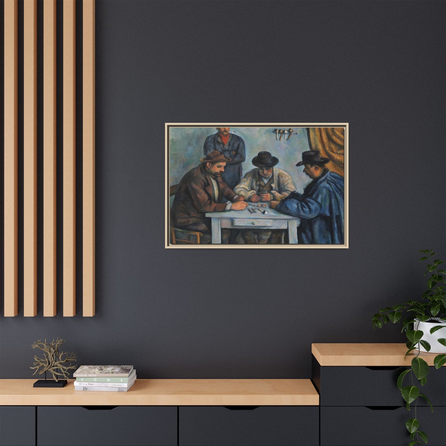 Cézanne, Paul - The Card Players (1892) - Matte Canvas, Framed