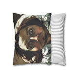 Courbet, Gustave - The Desperate Man (1843) - Suede Square Pillowcase
