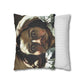 Courbet, Gustave - The Desperate Man (1843) - Suede Square Pillowcase