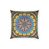 Emerald Arrows Mandala - Poly Velvet Pillow