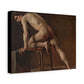 Courbet, Gustave - Study of a Nude Man (1840) - Canvas Block, unframed