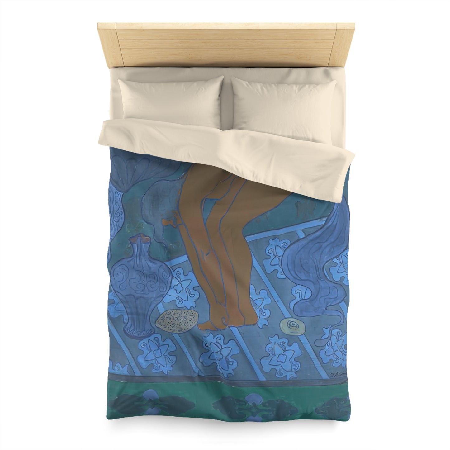 Ranson, Paul - The Blue Bather (1891) - Microfiber Duvet Cover
