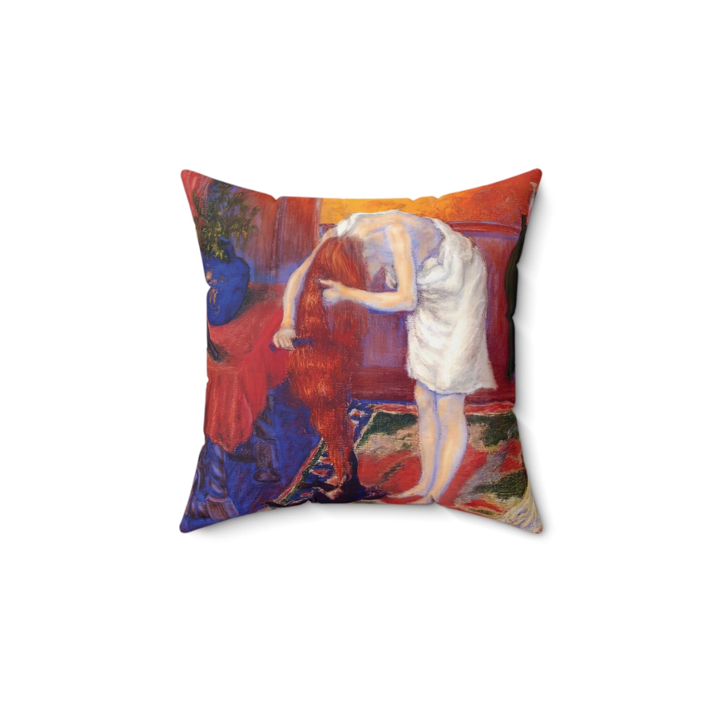 Ranson, Paul - The Golden Head of Hair (1909) - Suede Square Pillow