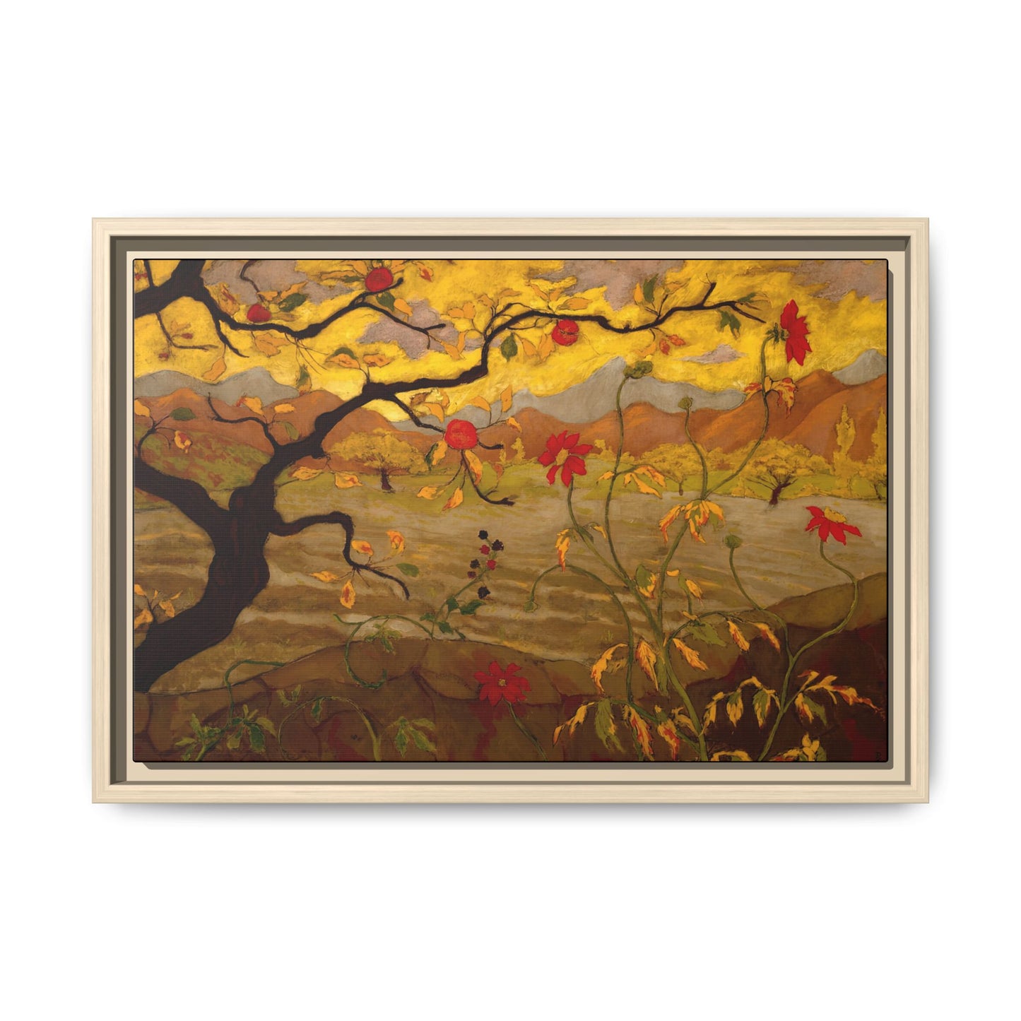 Ranson, Paul - Apple Tree with Red Fruit (1902) - Matte Canvas, Framed