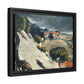 Cézanne, Paul - L’Estaque, Melting Snow (1870) - Matte Canvas, Framed