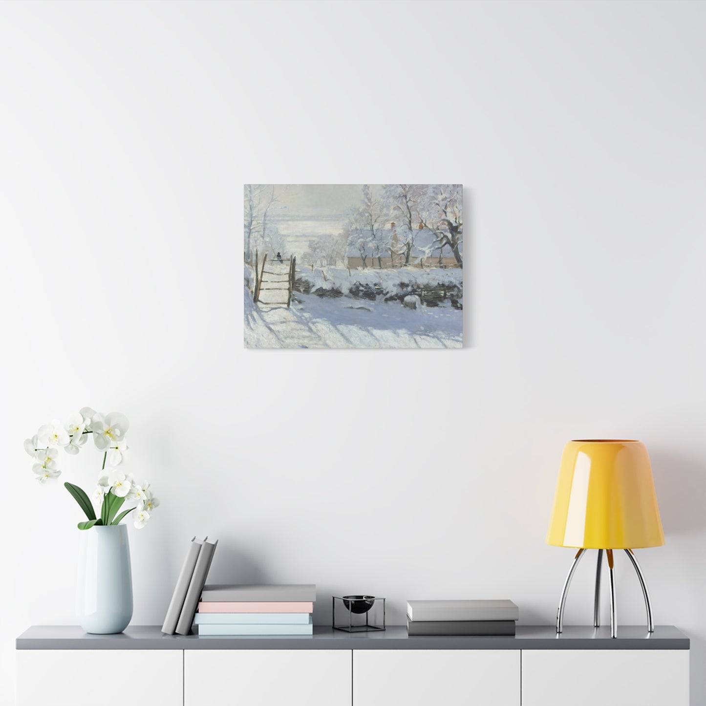 Monet, Claude - The Magpie (1868) - Canvas Block, unframed
