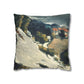 Cézanne, Paul - L’Estaque, Melting Snow (1870) - Suede Square Pillowcase