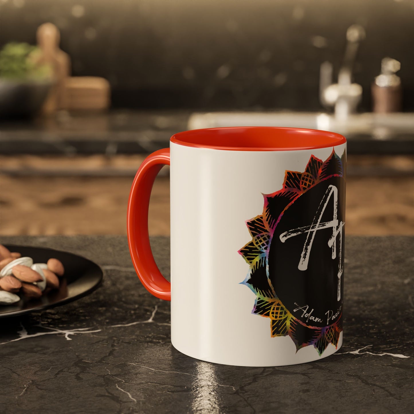 AdamPacio.com - Black Logo - Colorful Accent Mugs
