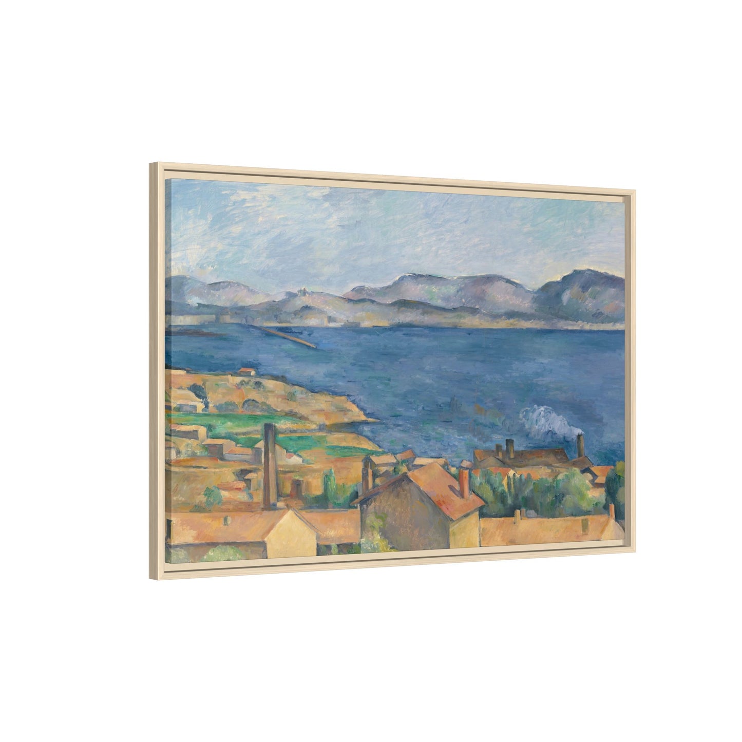 Cézanne, Paul - The Bay of Marseille, Seen from L'Estaque (1885) - Matte Canvas, Framed