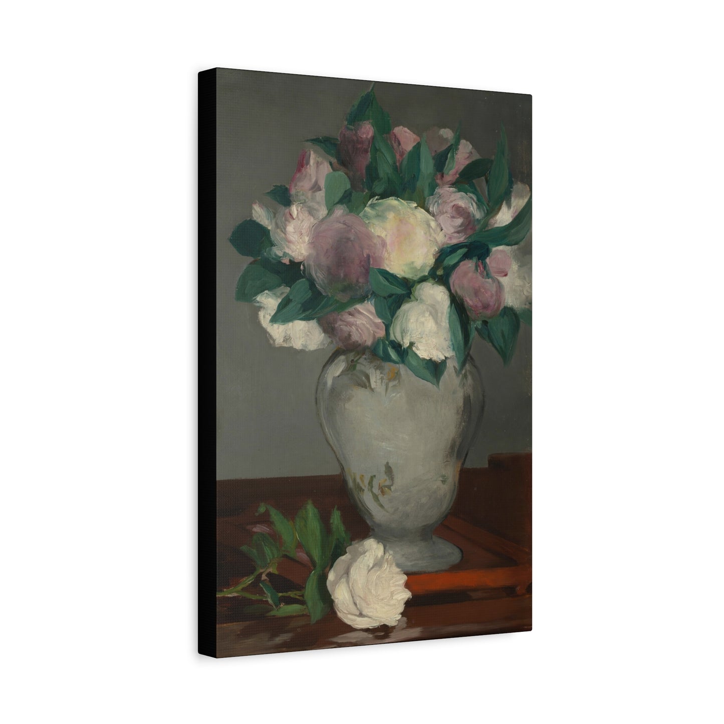 Manet, Édouard - Peonies (1864) - Canvas Block, unframed