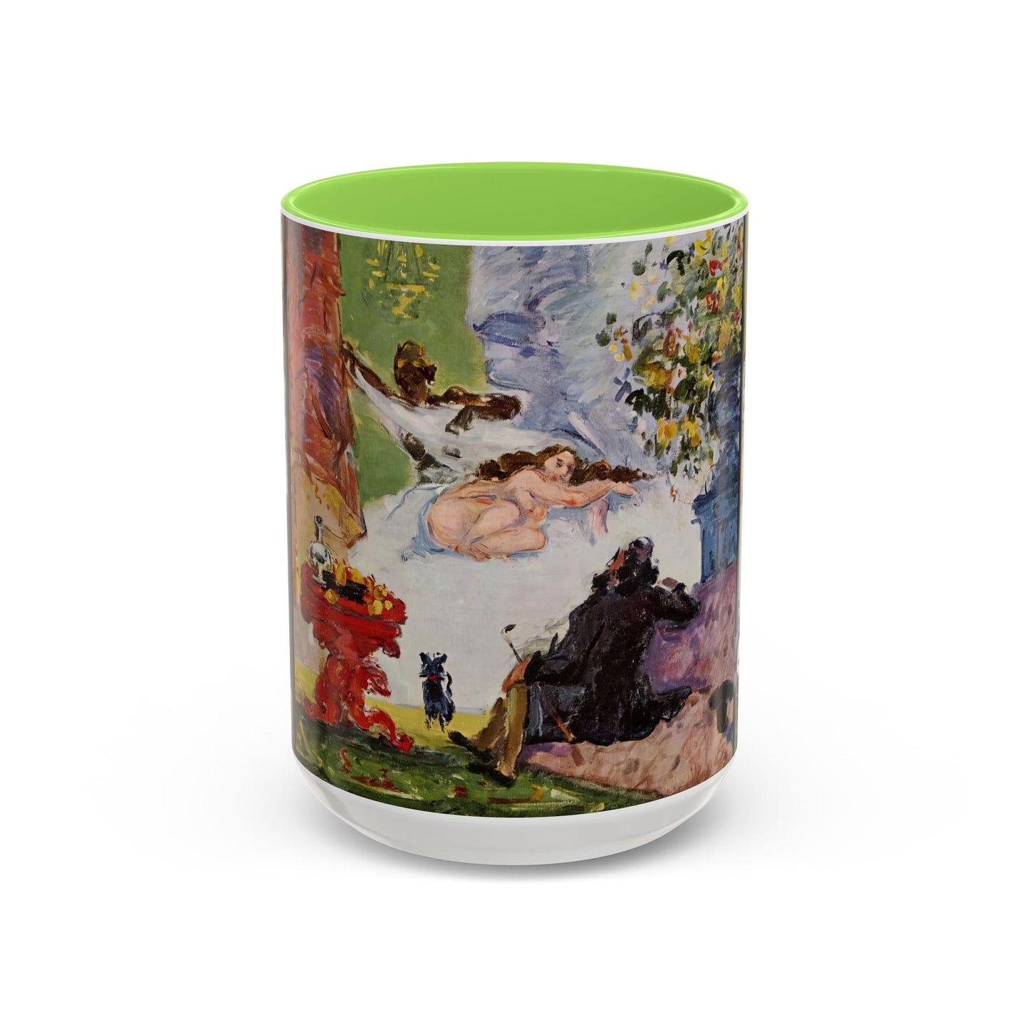 Cézanne, Paul - A Modern Olympia (1874) - Colorful Accent Mugs