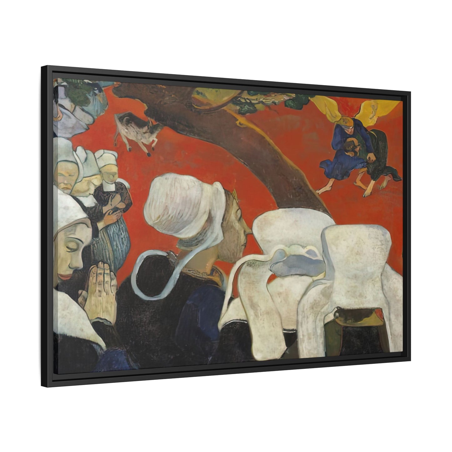 Gauguin, Paul - Vision of the Sermon (Jacob Wrestling with the Angel) (1888) - Matte Canvas, Framed