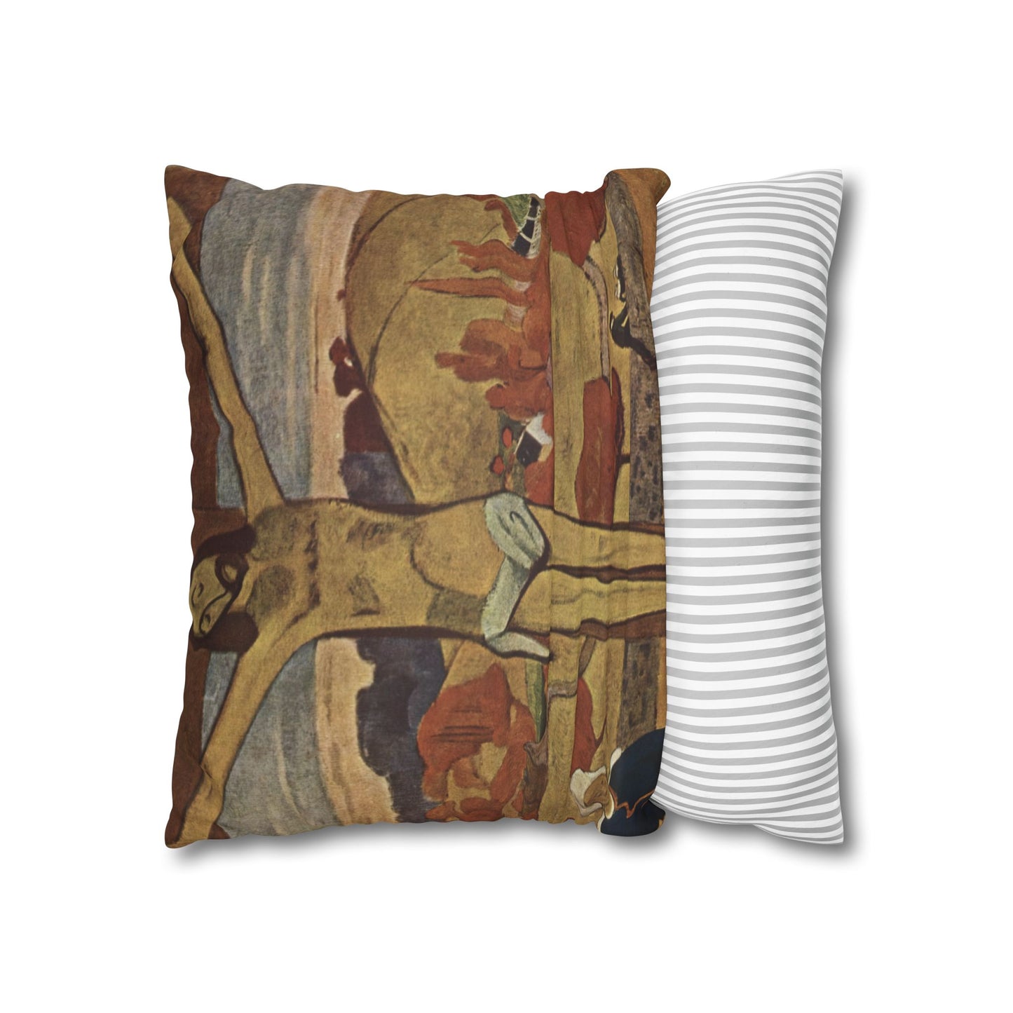 Gauguin, Paul - The Yellow Christ (1889) - Suede Square Pillowcase