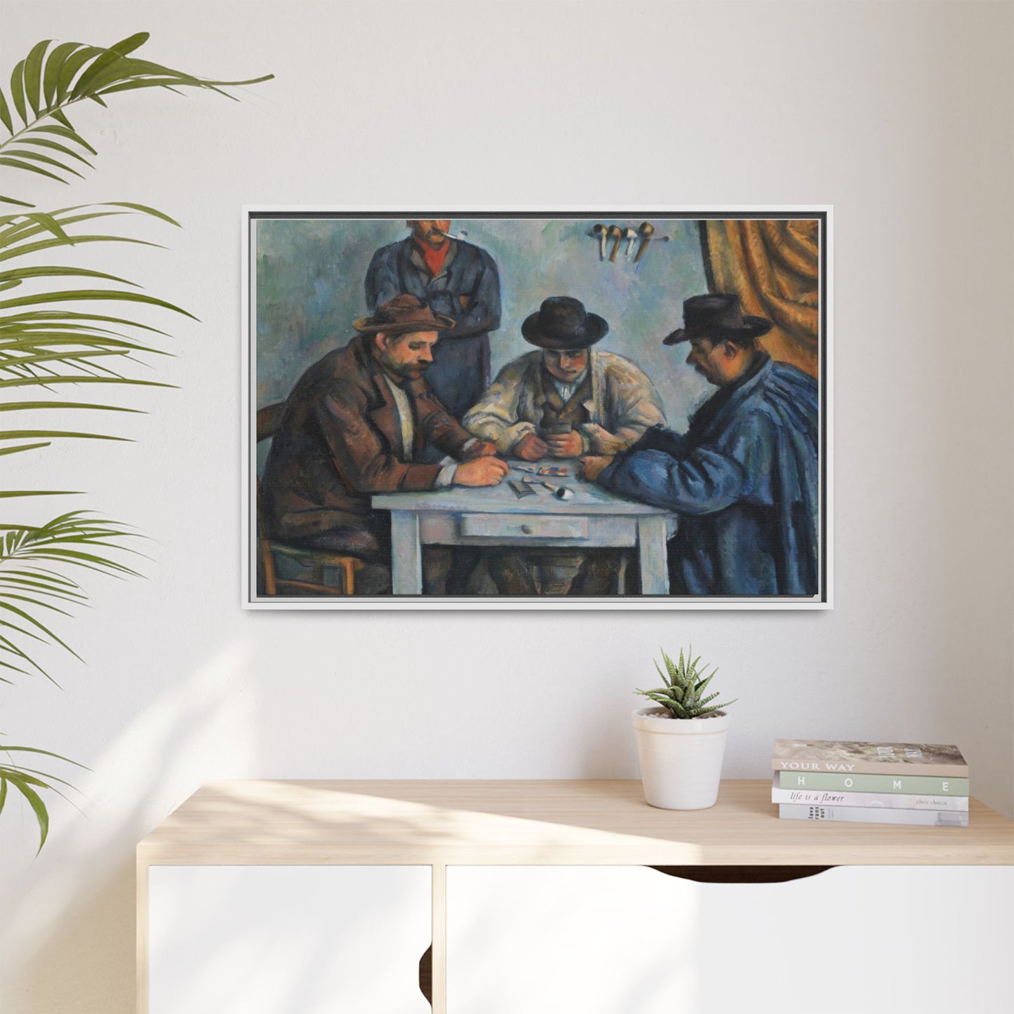 Cézanne, Paul - The Card Players (1892) - Matte Canvas, Framed