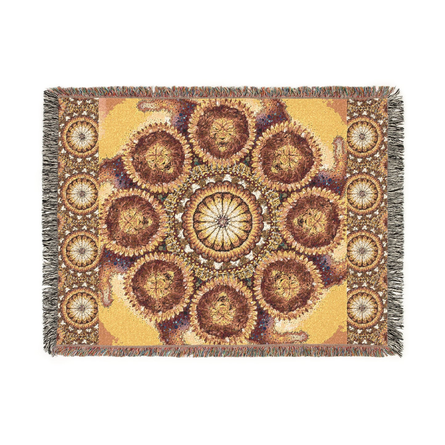Lion Summer Mandala - Woven Blanket