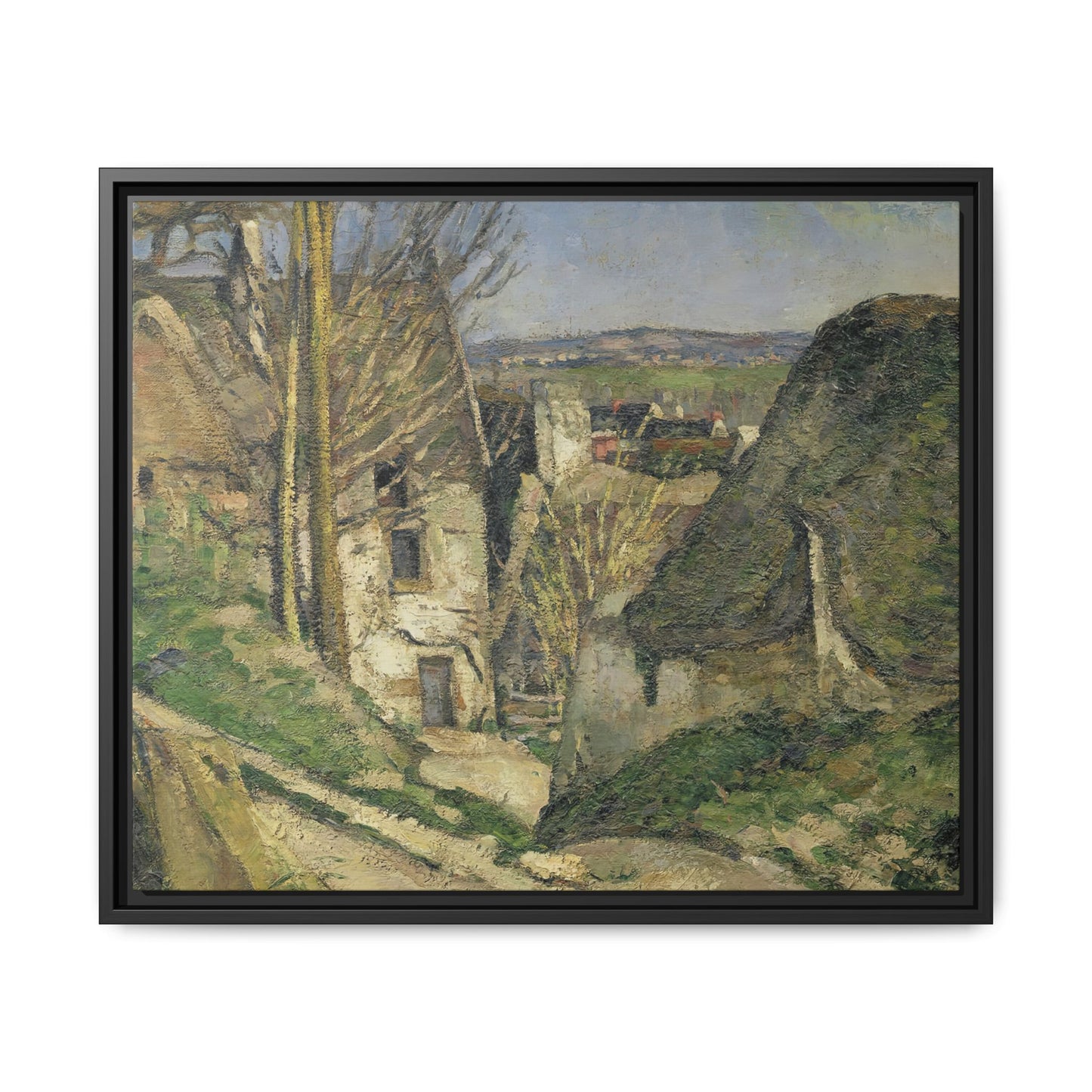 Cézanne, Paul - The House of the Hanged Man, Auvers-sur-Oise (1874) - Matte Canvas, Framed