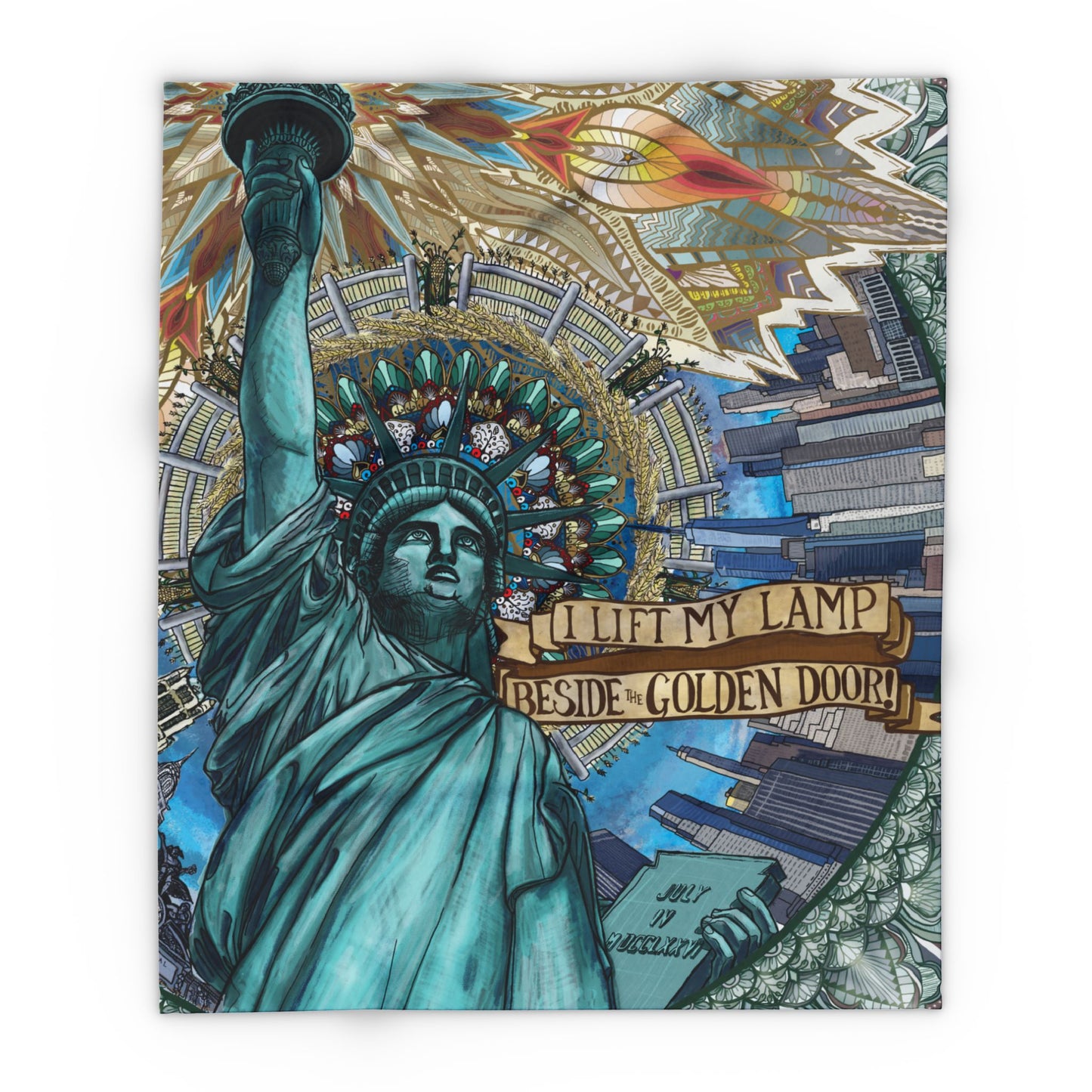 Pacio, Adam - Liberty Mandala - Arctic Fleece Blanket