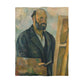 Cézanne, Paul - Portrait of the Artist with a Palette (1890) - Microfiber Duvet Cover