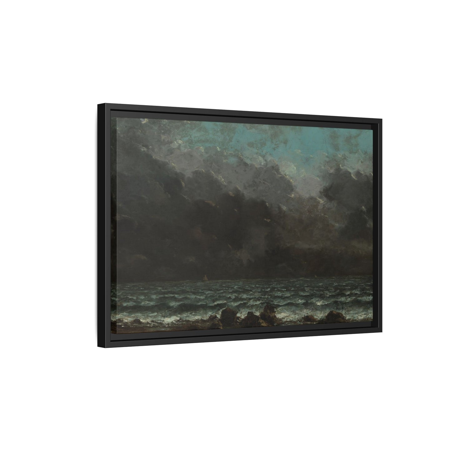 Courbet, Gustave - The Sea (1865) - Matte Canvas, Framed