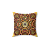 Lion Summer Mandala - Suede Square Pillow