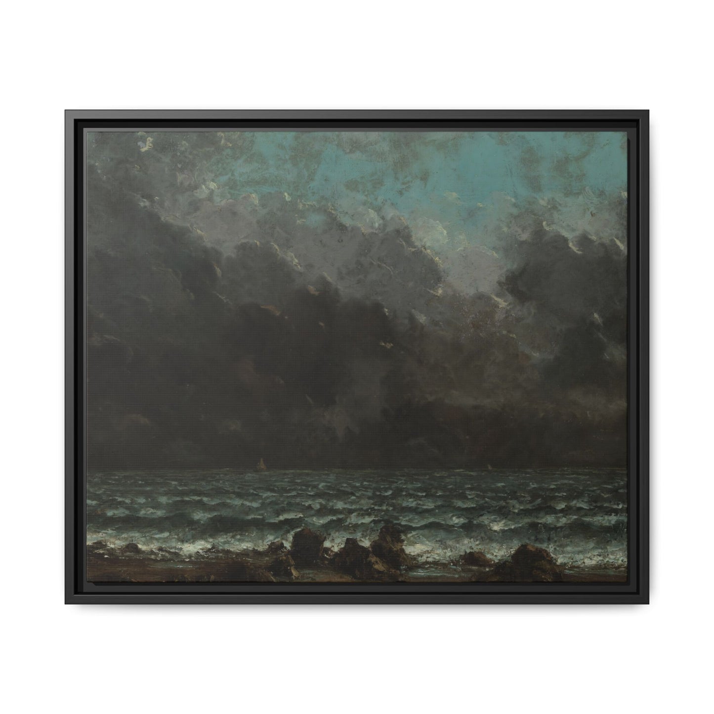 Courbet, Gustave - The Sea (1865) - Matte Canvas, Framed