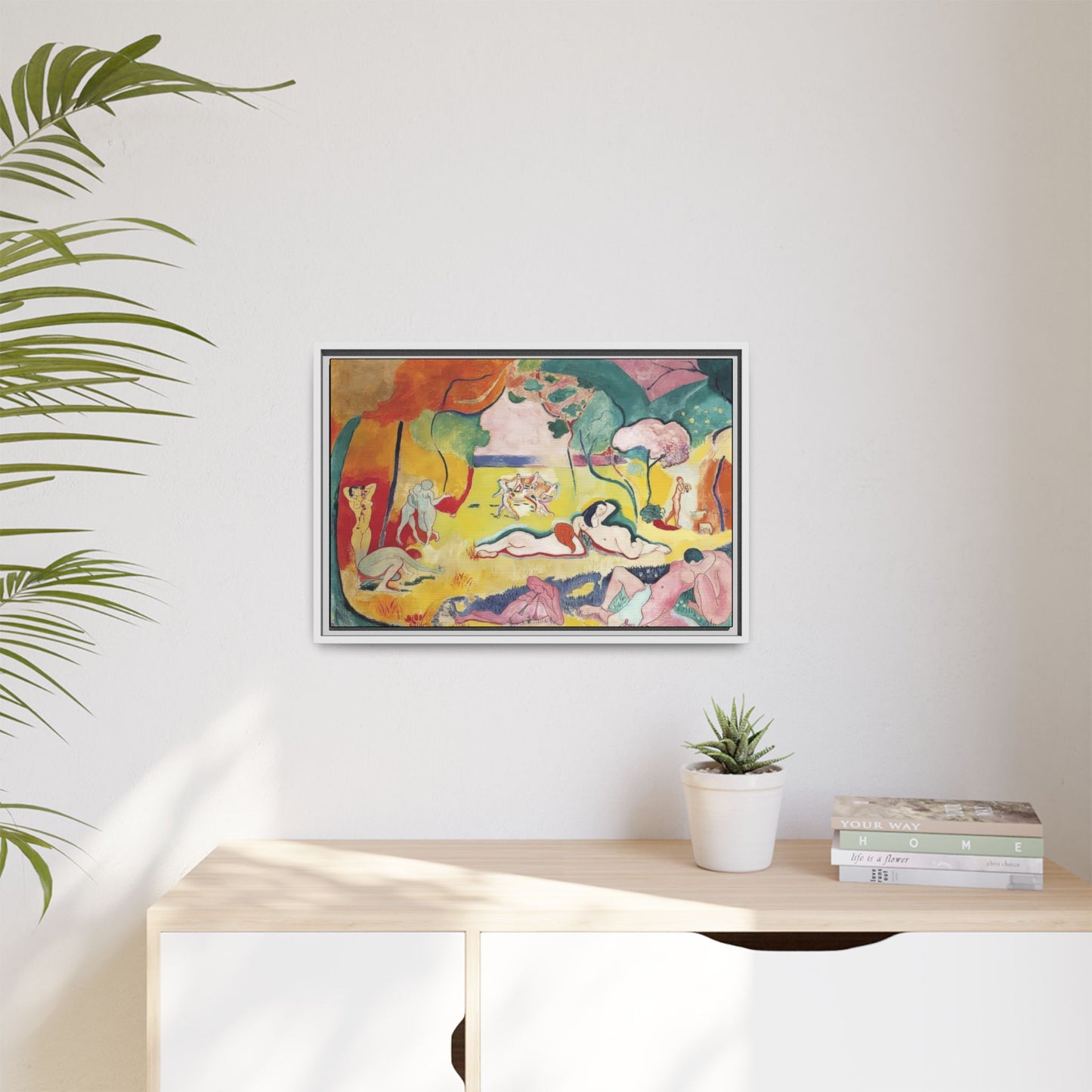 Matisse, Henri - The Joy of Life (1905) - Matte Canvas, Framed