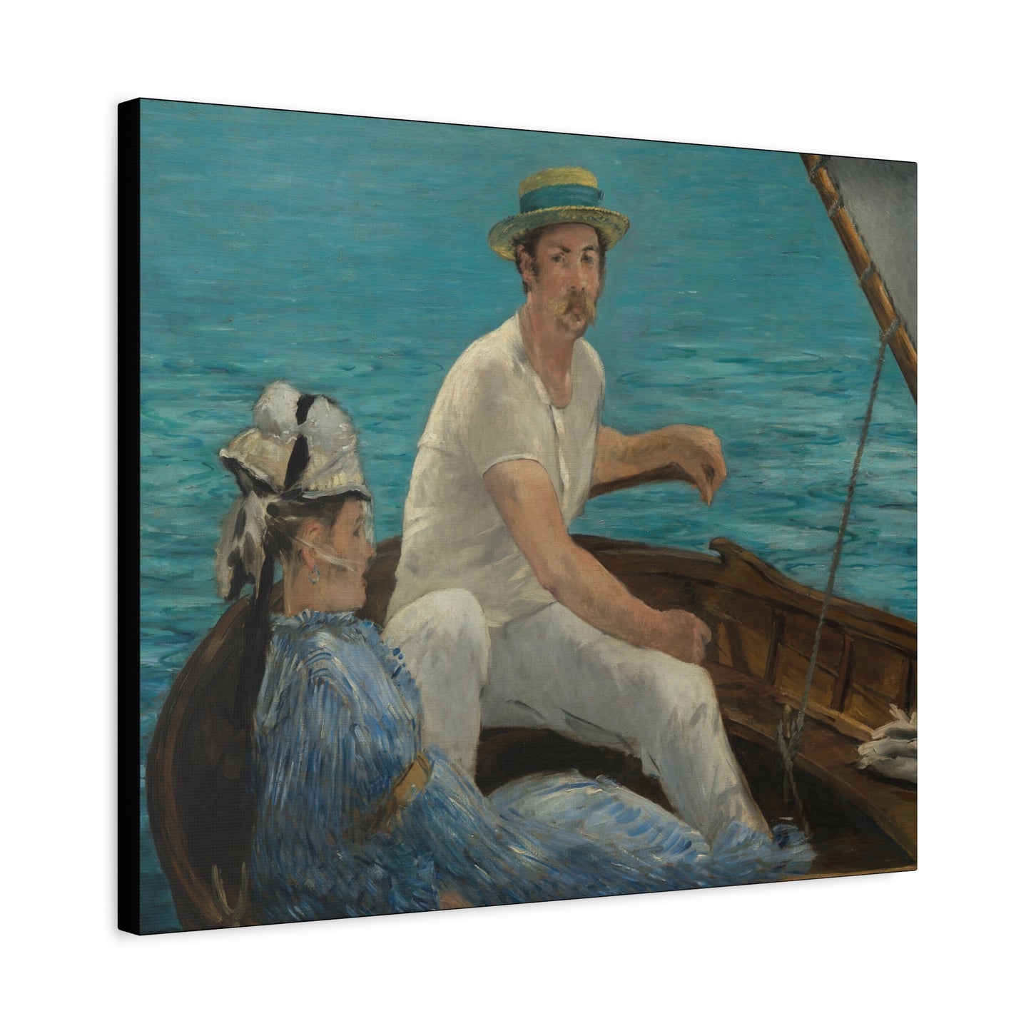 Manet, Édouard - Boating (1874) - Canvas Block, unframed