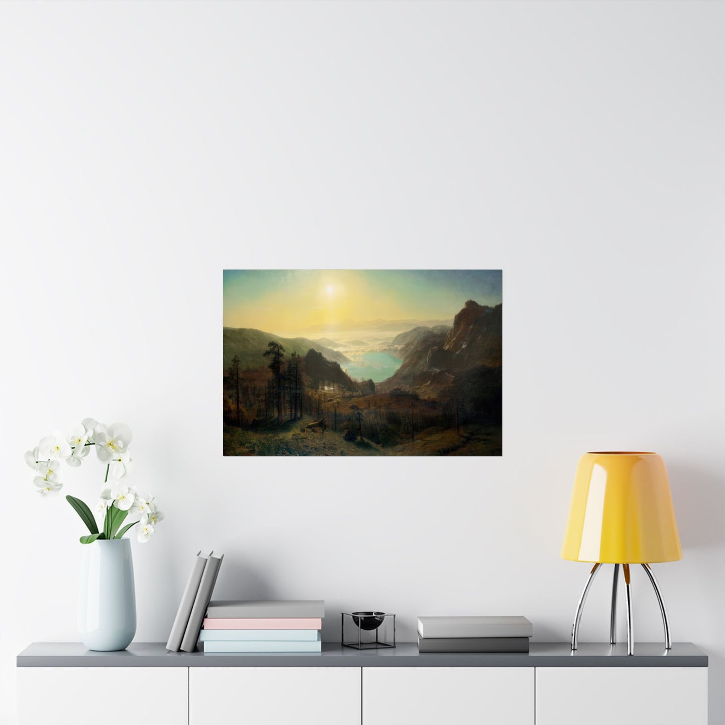 Bierstadt, Albert - Donner Lake from the Summit (1873) - Satin Posters