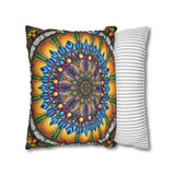 Emerald Arrows Mandala - Suede Square Pillowcase