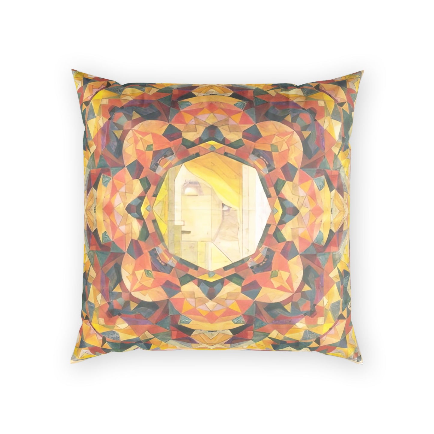 Filiger, Charles - Woman’s Head with Closed Eyes (1893) - Poly Velvet Pillow